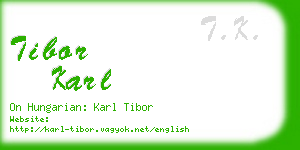 tibor karl business card